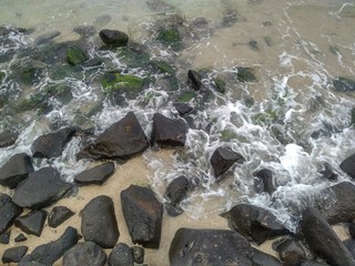 Stones in the Sea Water, Jeddah, Saudi Arabia