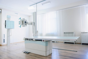 X-ray machine and radiology room equipment