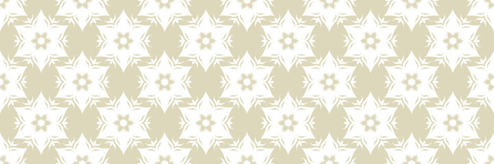 Floral seamless pattern. White flowers on olive green background