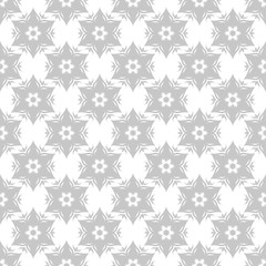 Floral seamless pattern. Gray design on white background