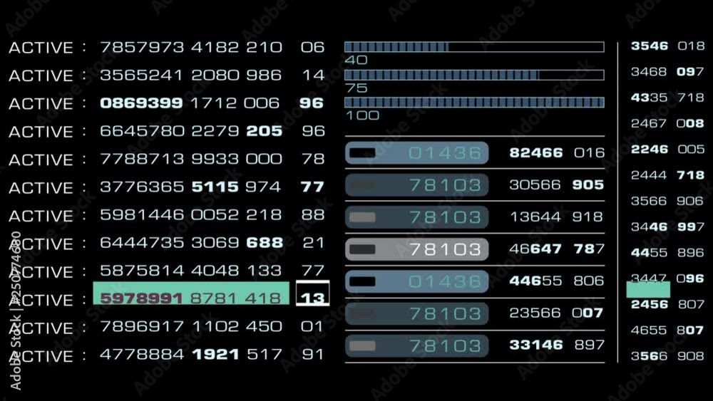 Leinwandbilder Futuristic motion graphic elements user interface head up display screen with digital data telemetry information display for digital background computer desktop display screen