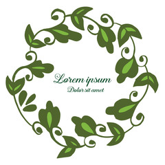 Vector illustration invitation lorem ipsum with frame flower hand drawn