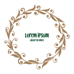 Vector illustration invitation lorem ipsum with frame flower hand drawn