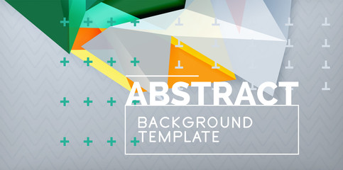 Low poly design 3d triangular shape background, mosaic abstract design template