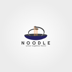 Noodle logo template, food vector logo for business corporate, element, illustration.