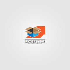 logistic Logo template, vector logo for business corporate, delivery of goods, element, illustration.
