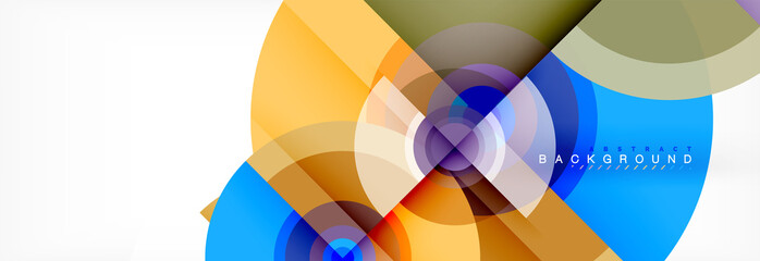 Obraz premium Geometric circle abstract background, creative geometric wallpaper.