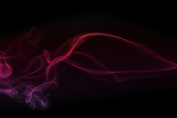 Abstract colorful smoke pattern on black background