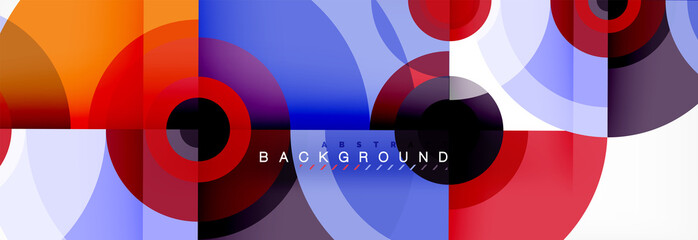 Obraz premium Geometric circle abstract background, creative geometric wallpaper.