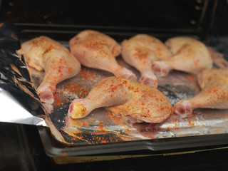 Chicken legs in oven