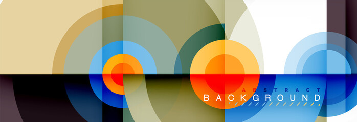 Obraz premium Circle abstract background with triangular shapes for modern design, cover, template, brochure, flyer.