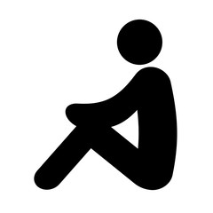 座っている人