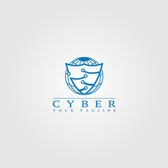 Cyber security logo template, security vector logo.