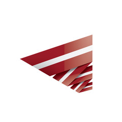 Fototapeta premium Latvia flag, vector illustration on a white background