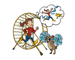Hamster wheel Sophie running