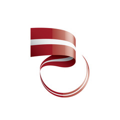 Obraz premium Latvia flag, vector illustration on a white background