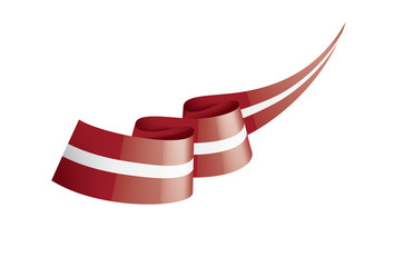 Fototapeta na wymiar Latvia flag, vector illustration on a white background
