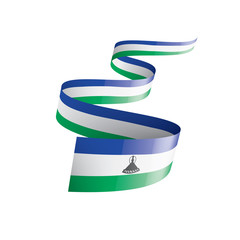 Lesotho flag, vector illustration on a white background