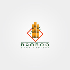 Bamboo logo template, creative vector design for business corporate,nature, elements, illustration.