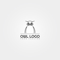 Fototapeta premium Owl logo template, modern vector logo for business corporate, creative symbol design , icon, element, illustration.