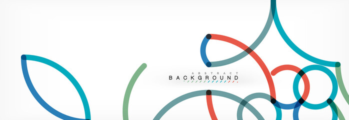 Curly wave lines abstract background design, transparent color lines on gray