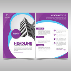 Modern purple business flyer template