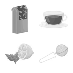 Isolated object of green and black  sign. Collection of green and organic vector icon for stock.