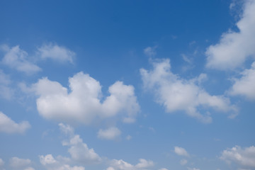Beautiful white clouds with blue sky background, tiny clouds.