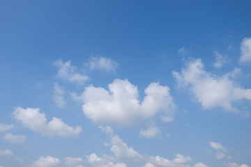 Beautiful white clouds with blue sky background, tiny clouds.