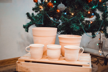 christmas tree in the room