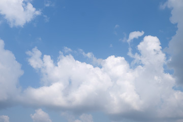 Naklejka na ściany i meble Beautiful white clouds with blue sky background, tiny clouds.