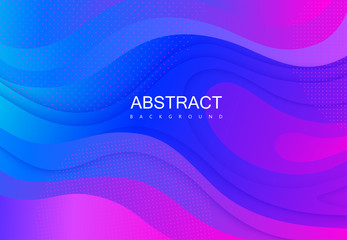 Blue and purple spectrum card with abstract wavy pattern.