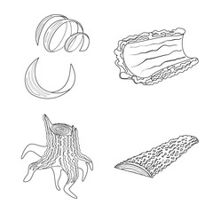 Isolated object of signboard  and wood logo. Set of signboard  and wooden vector icon for stock.