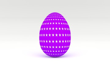 Colorful easter egg. 3d render illustration of Easter celebration.