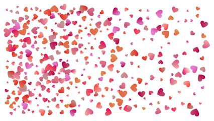 Colored heart confetti for womens holidays
