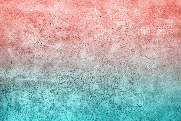 Turquoise living coral gradient concrete plaster background with small spots