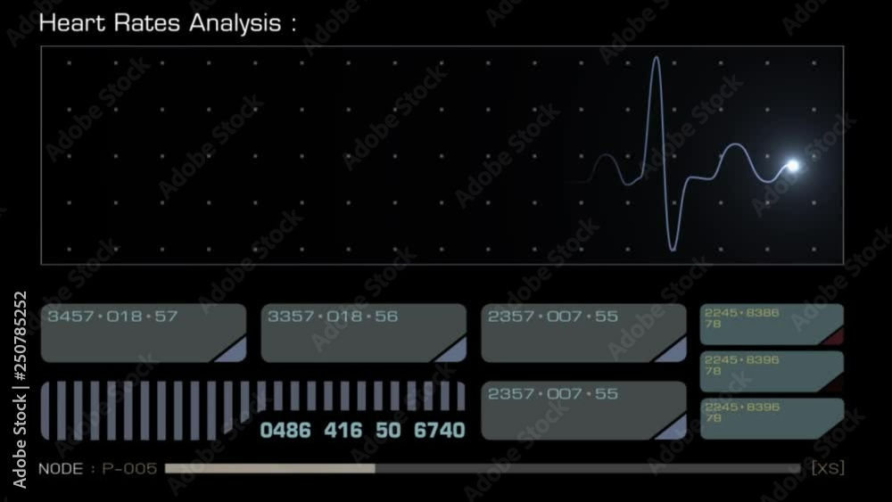Leinwandbilder Futuristic motion graphic elements user interface head up display screen with digital data telemetry information display for digital background computer desktop display screen