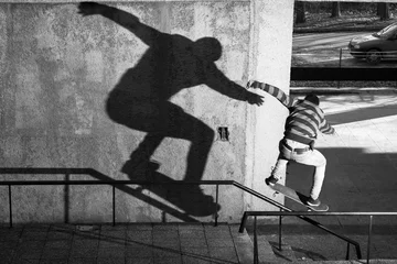 Foto op Aluminium skate kind springen © nevena