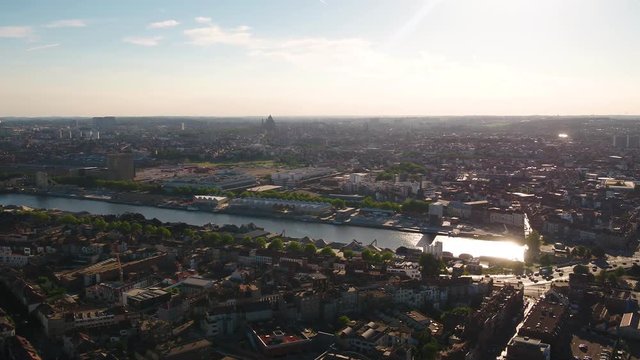 Aerial Belgium Brussels June 2018 Sunny Day 30mm 4K Inspire 2 Prores  Aerial video of Brussels Belgium downtown on a sunny day.