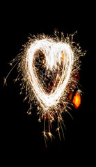 Heart shape sparks