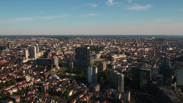 Aerial Belgium Brussels June 2018 Sunny Day 30mm 4K Inspire 2 Prores  Aerial video of Brussels Belgium downtown on a sunny day.