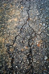 Crack asphalt old road texture background