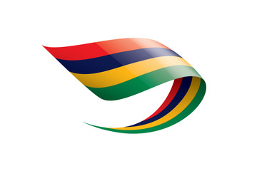 Mauritius flag, vector illustration on a white background