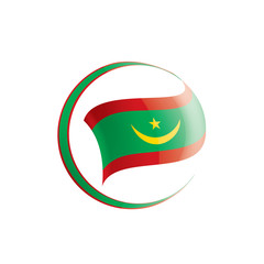 Obraz premium Mauritania flag, vector illustration on a white background