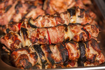 barbecue meat and grilled pork 