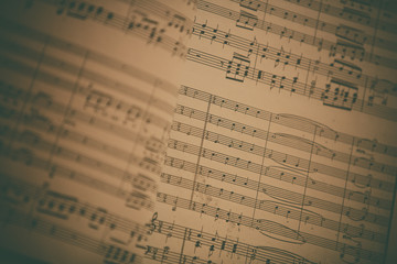 Fototapeta premium Music sheet with notes