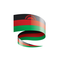 Malawi flag, vector illustration on a white background