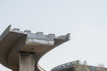 Viaduct of a motorway that has yet to be completed