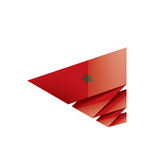 Morocco flag, vector illustration on a white background