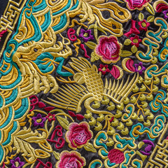 Close up of Chinese embroidery - 250793470